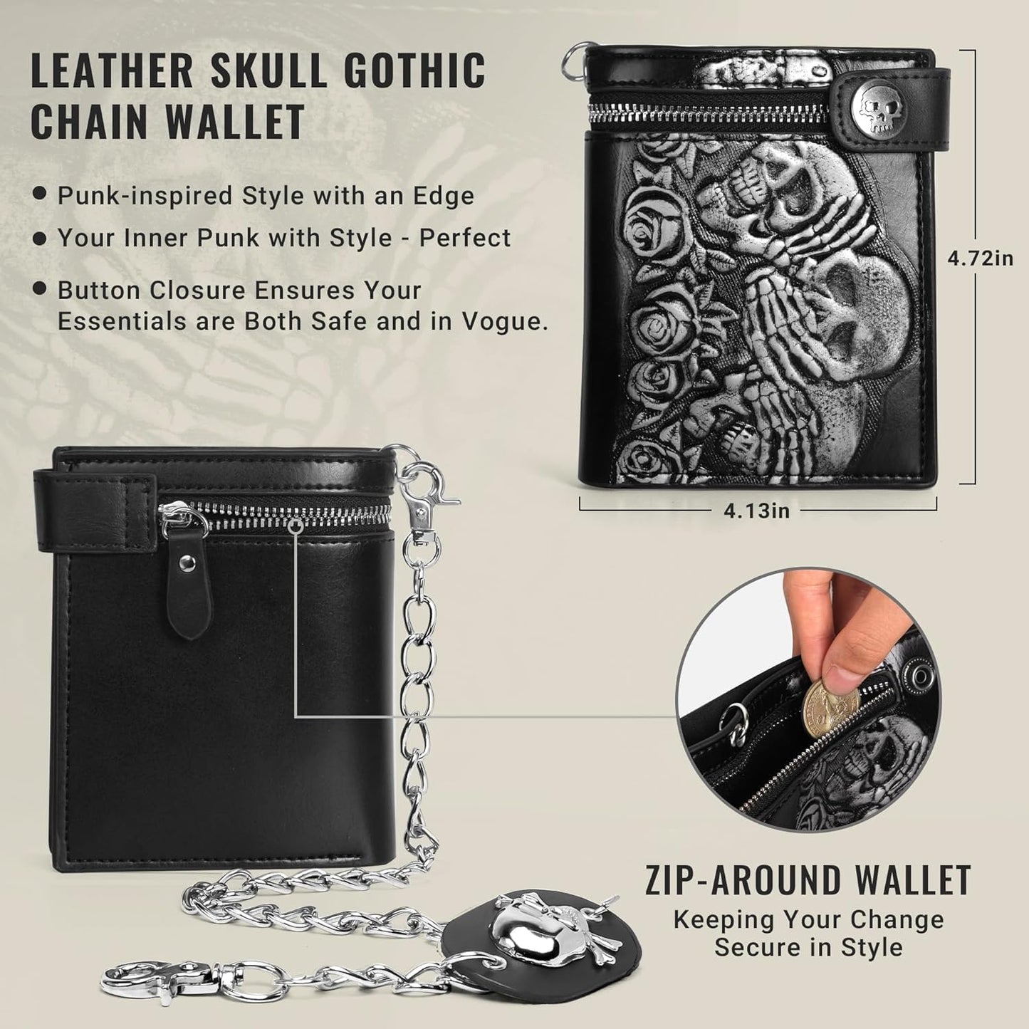 Lyxoria™ - Skull Wallet